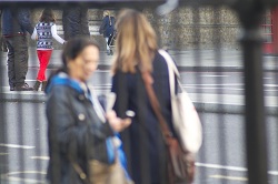 lady using mobile phone